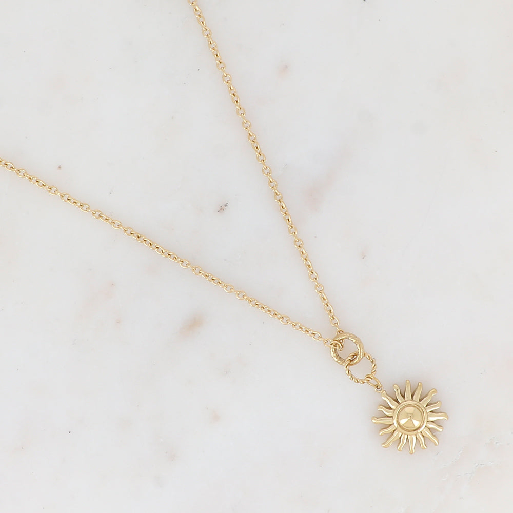 Sautoir en maille avec soleil (60+10CM)