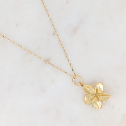 Collier en maille avec fleur (50+10CM)