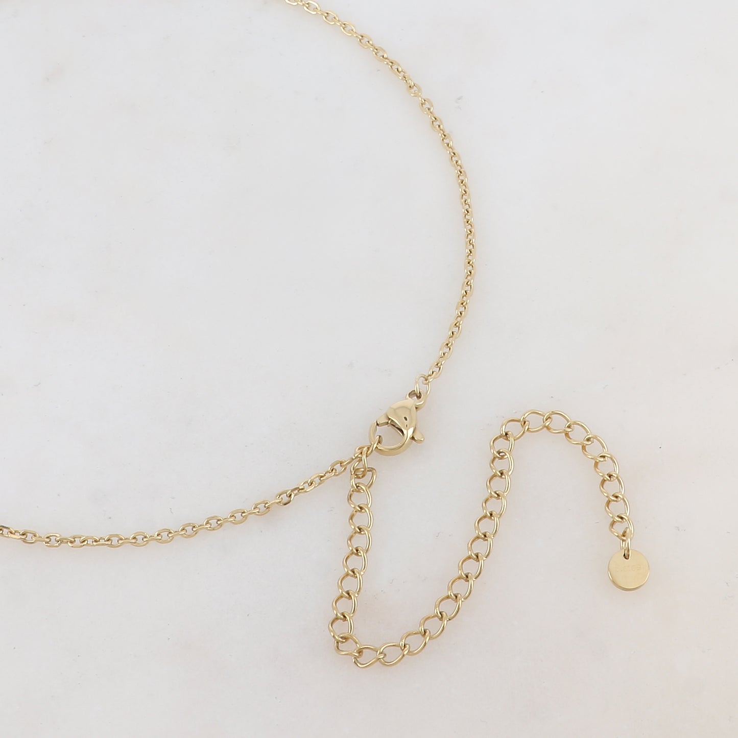 Collier en maille avec fleur (50+10CM)