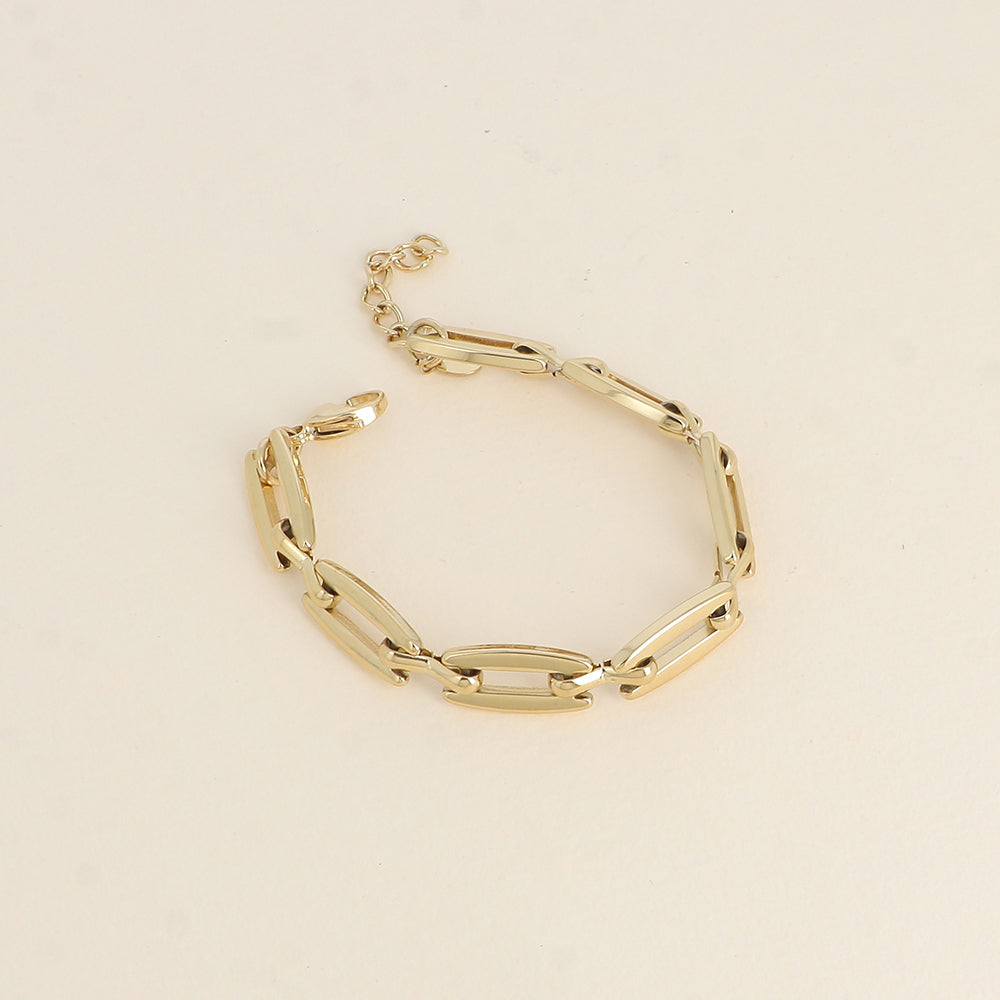 Bracelet - maille aux longs anneaux (18+3 cm)