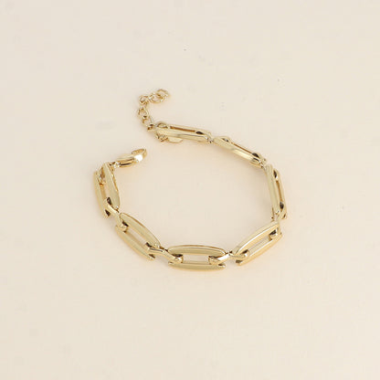 Bracelet - maille aux longs anneaux (18+3 cm)