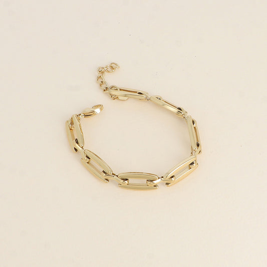 Bracelet - maille aux longs anneaux (18+3 cm)