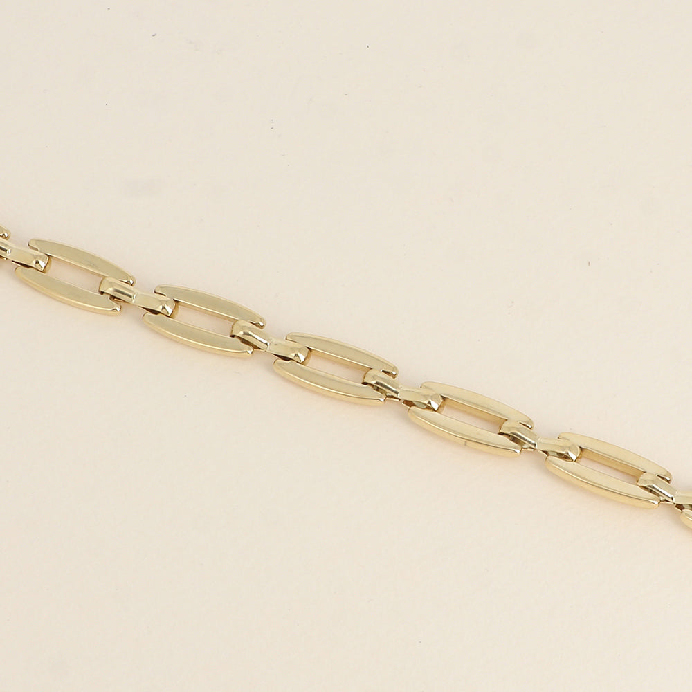 Bracelet - maille aux longs anneaux (18+3 cm)