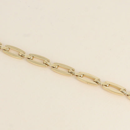 Bracelet - maille aux longs anneaux (18+3 cm)