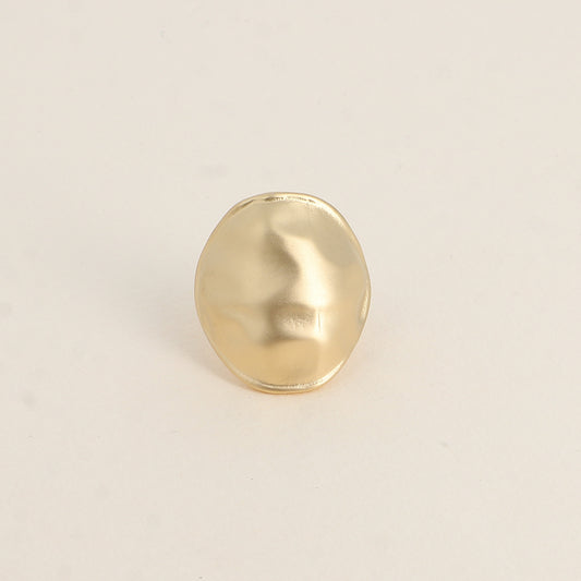 Bague - forme bombée martelée et mat