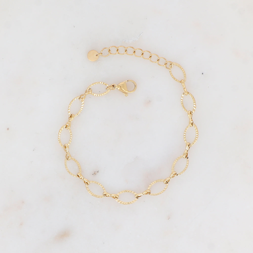 Bracelet - maillons ovales texturés