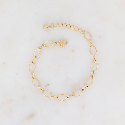 Bracelet - maillons ovales texturés