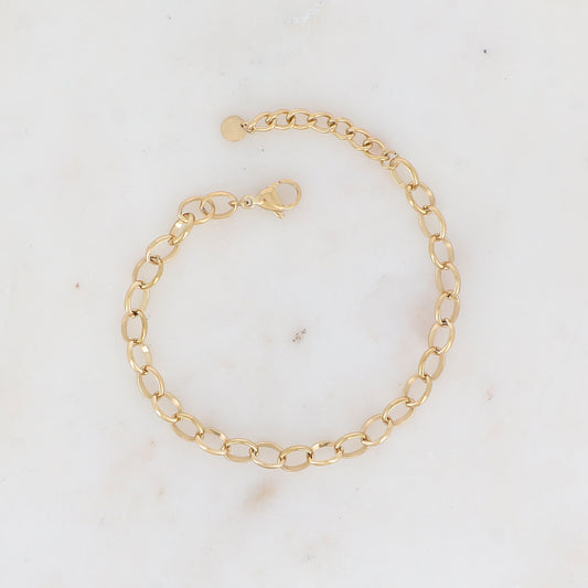 Bracelet - maille jaseron (Epaisseur de la maille : 6 mm)