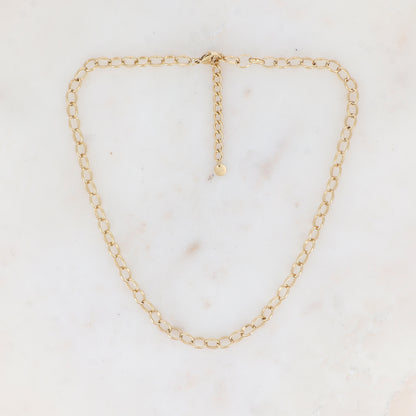Collier - maille jaseron (Epaisseur de la maille : 6 mm) (40+5CM)