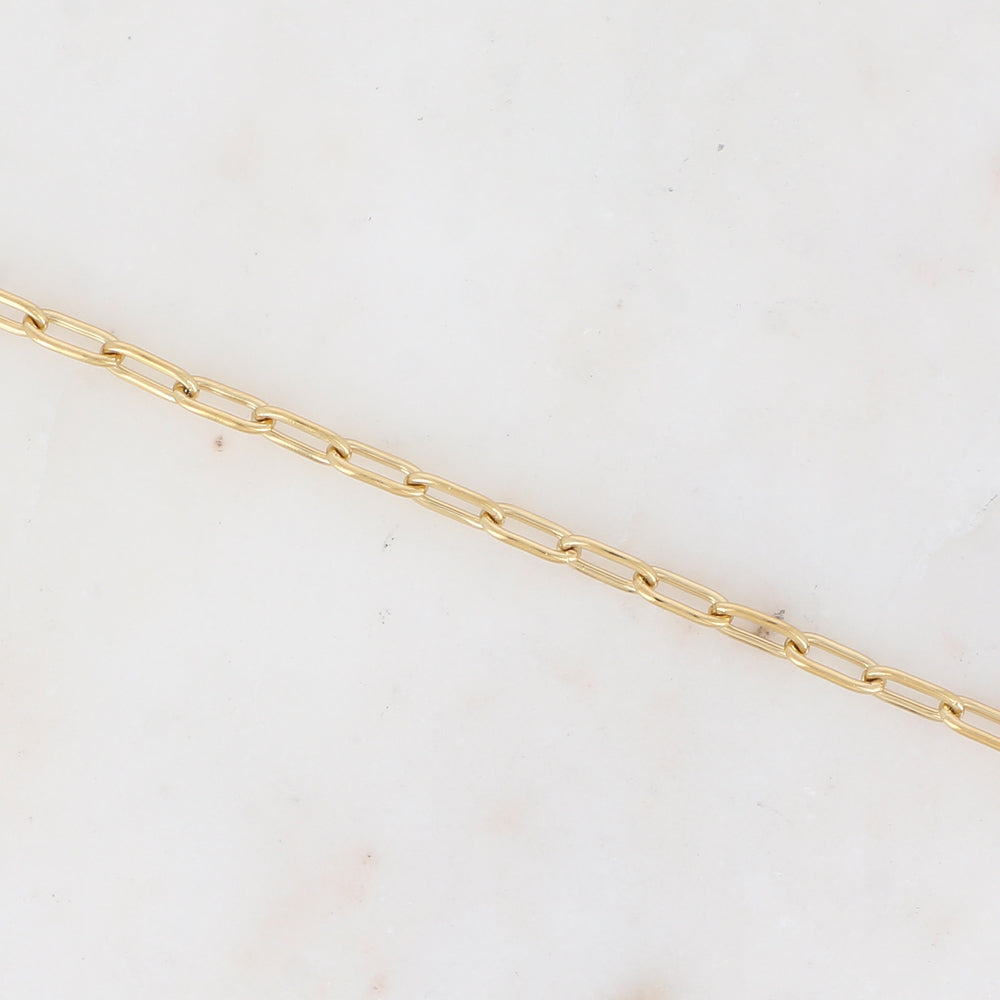 Bracelet - maillons rectangulaires arrondis (Epaisseur de la maille : 4 mm)