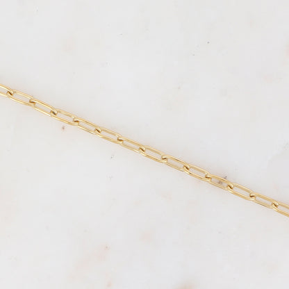 Bracelet - maillons rectangulaires arrondis (Epaisseur de la maille : 4 mm)