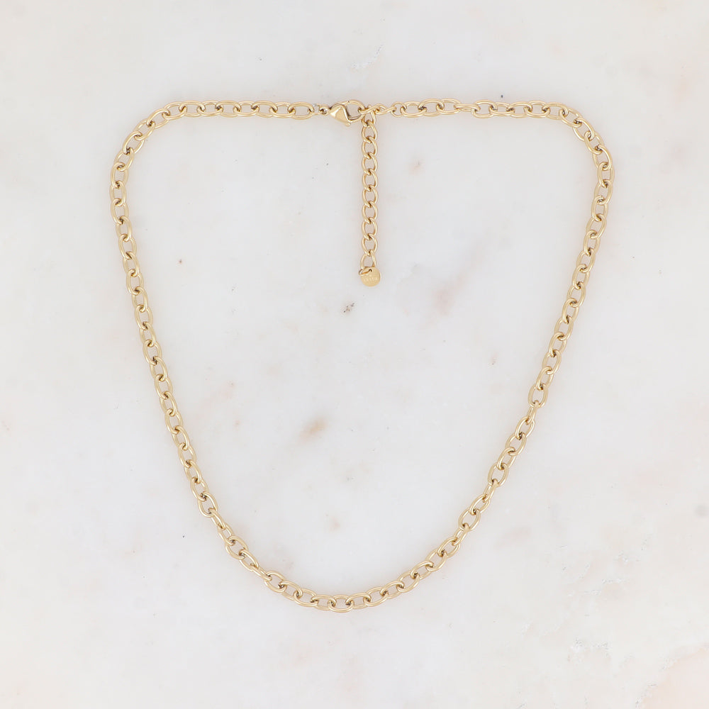 Collier - maillons ovales (Epaisseur de la maille : 5 mm) (40+5CM)