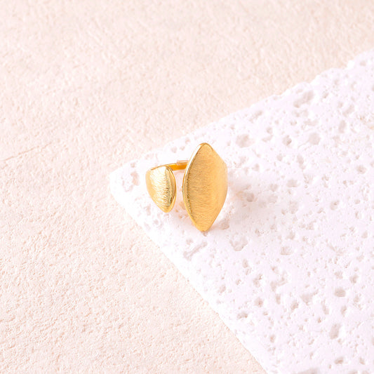 Bague graphique effet brossé