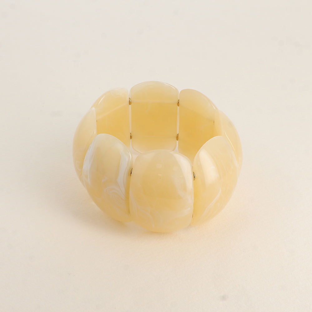 Bracelet élastique - pièces en résine colorée épaisseur 42mm