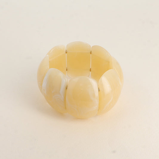 Bracelet élastique - pièces en résine colorée épaisseur 42mm