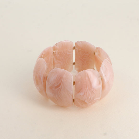 Bracelet élastique - pièces en résine colorée épaisseur 42mm