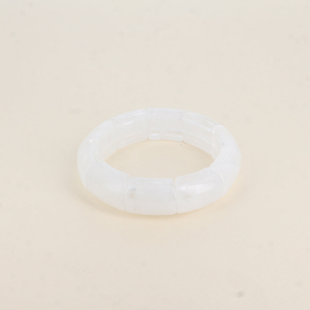 Bracelet élastique - pièces en résine colorée 18mm d' épaisseur