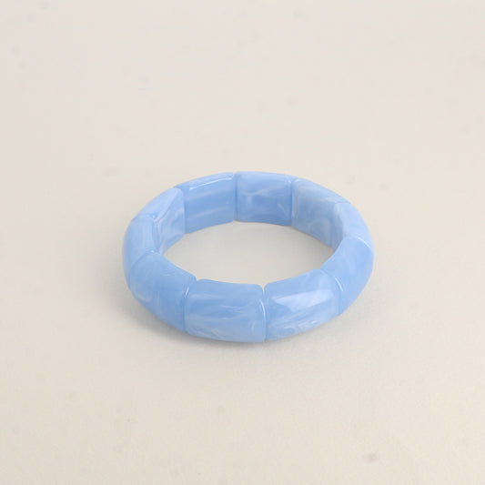Bracelet élastique - pièces en résine colorée 18mm d' épaisseur
