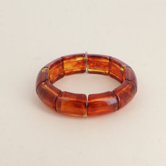 Bracelet élastique - pièces en résine colorée 18mm d' épaisseur