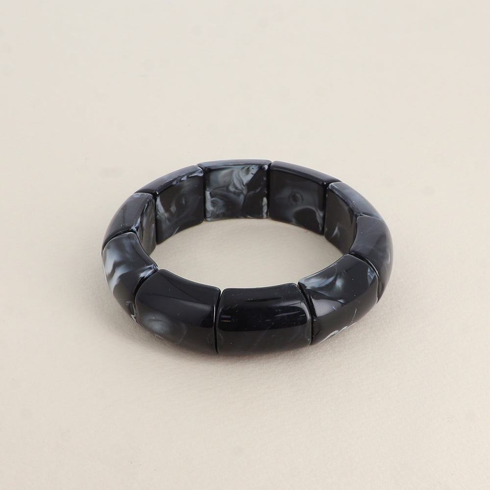 Bracelet élastique - pièces en résine colorée 18mm d' épaisseur