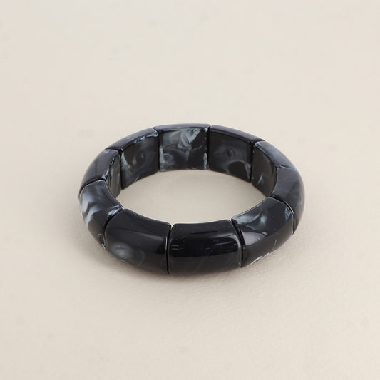 Bracelet élastique - pièces en résine colorée 18mm d' épaisseur