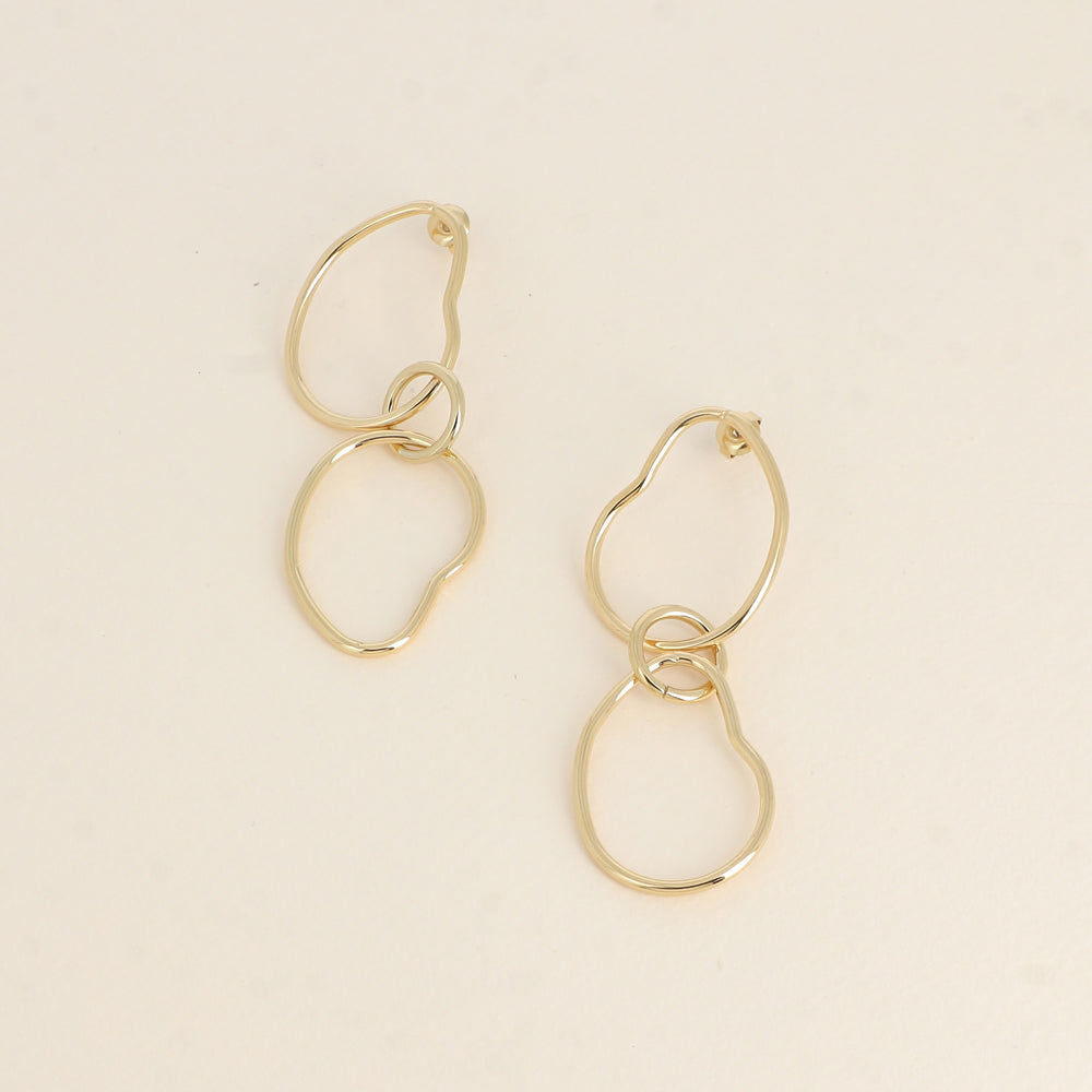 Boucles pendantes - 3 pièces ajourées 25 x 74 mm