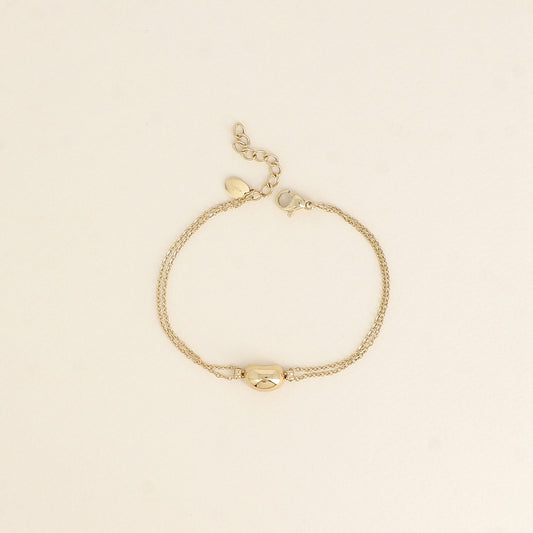 Bracelet - petit haricot bombé (16+3 cm)