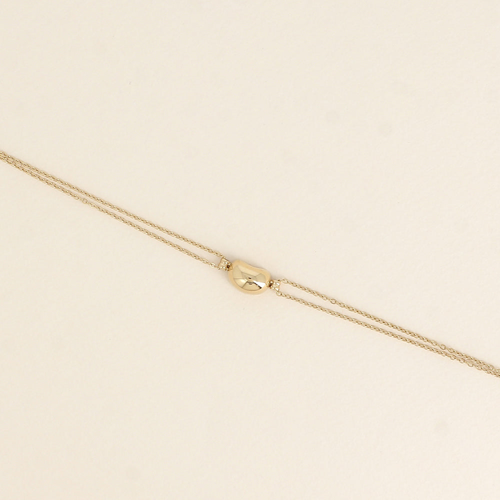 Bracelet - petit haricot bombé (16+3 cm)