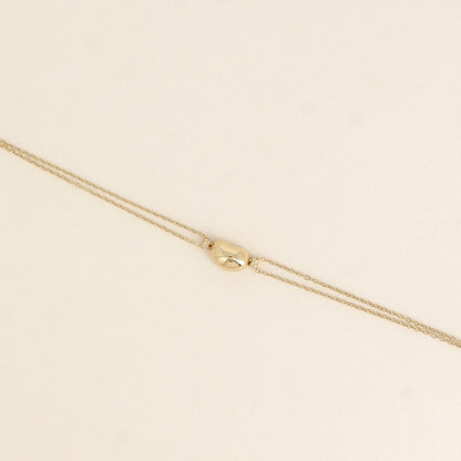 Bracelet - petit haricot bombé (16+3 cm)