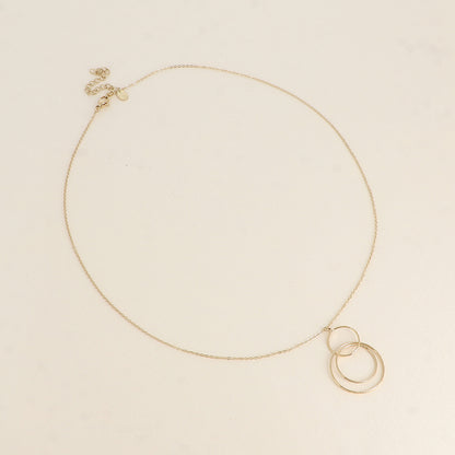 Collier - pendentif de 3 anneaux 50+7 cm
