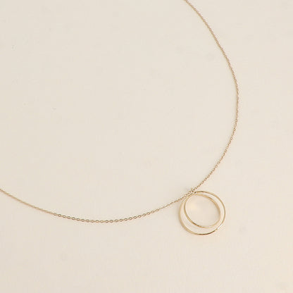 Collier - pendentif de 2 anneaux 50+7 cm