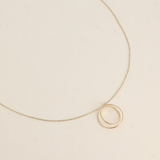 Collier - pendentif de 2 anneaux 50+7 cm