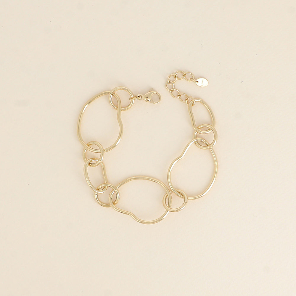 Bracelet - anneaux alternés (19+3 cm)
