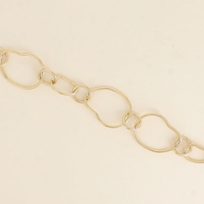 Bracelet - anneaux alternés (19+3 cm)