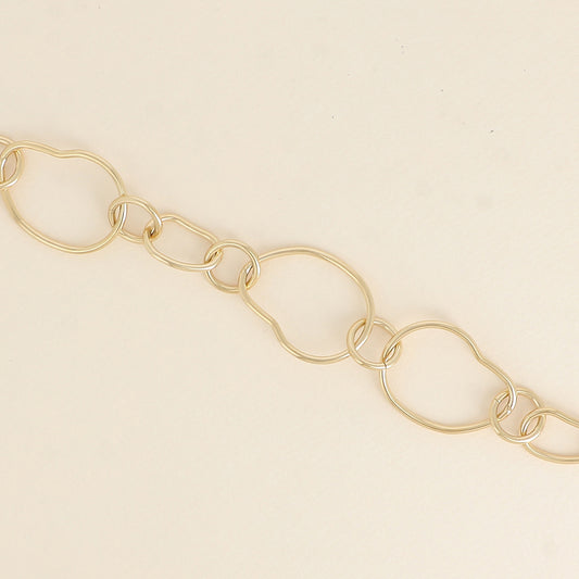 Bracelet - anneaux alternés (19+3 cm)
