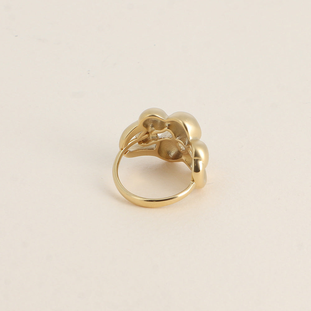 Bague - petites boules effet mat