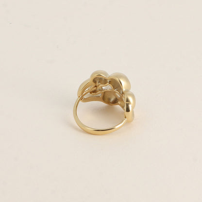 Bague - petites boules effet mat