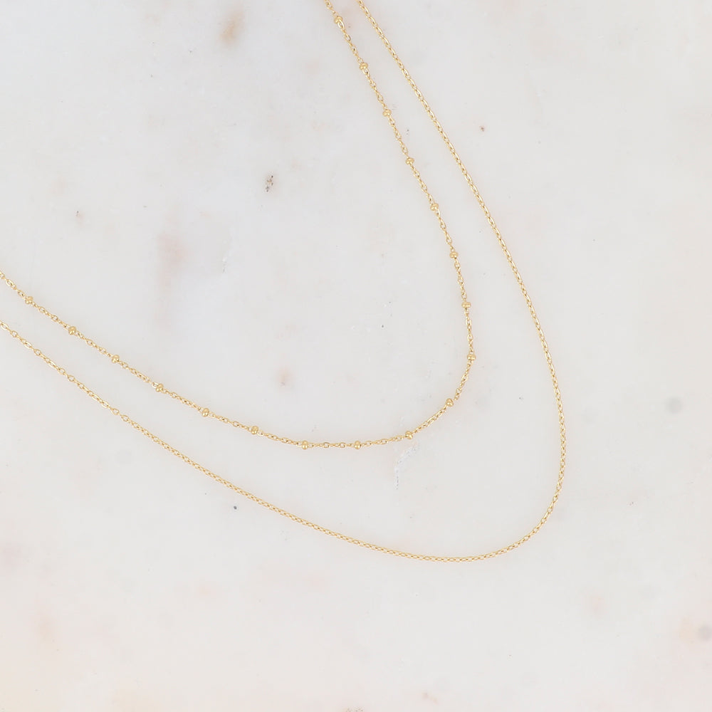 Collier double rangs (39/45+7CM)
