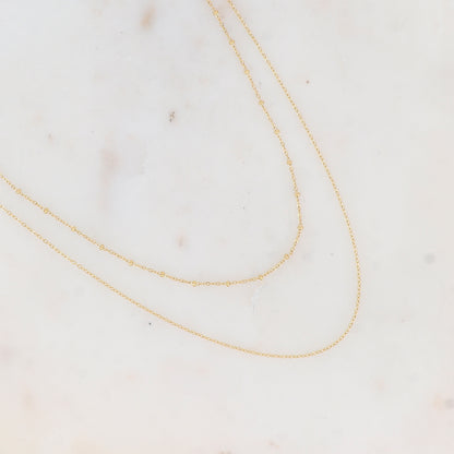 Collier double rangs (39/45+7CM)