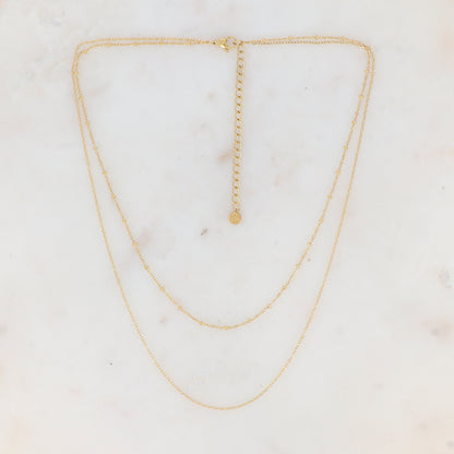 Collier double rangs (39/45+7CM)