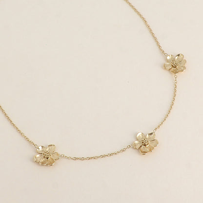 Collier - 3 fleurs 38+5 cm