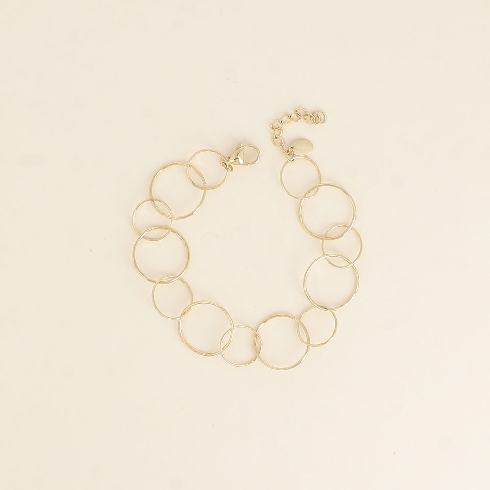 Bracelet - anneaux ronds (19+3 cm)
