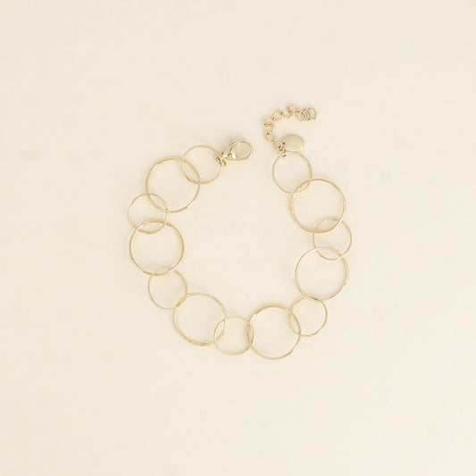 Bracelet - anneaux ronds (19+3 cm)