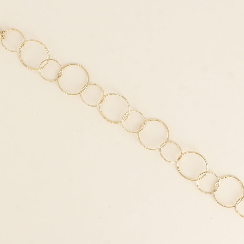 Bracelet - anneaux ronds (19+3 cm)