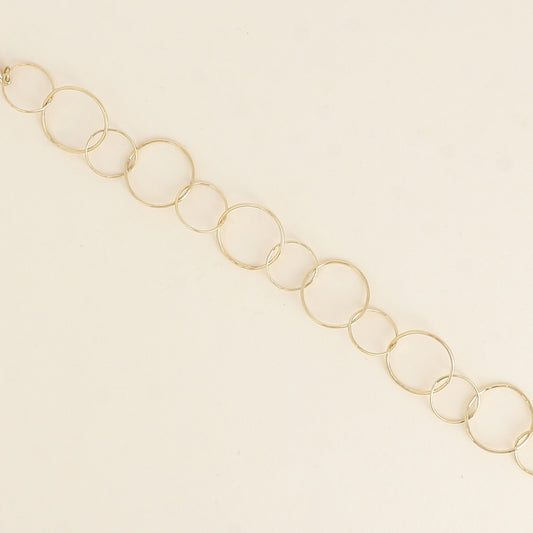 Bracelet - anneaux ronds (19+3 cm)