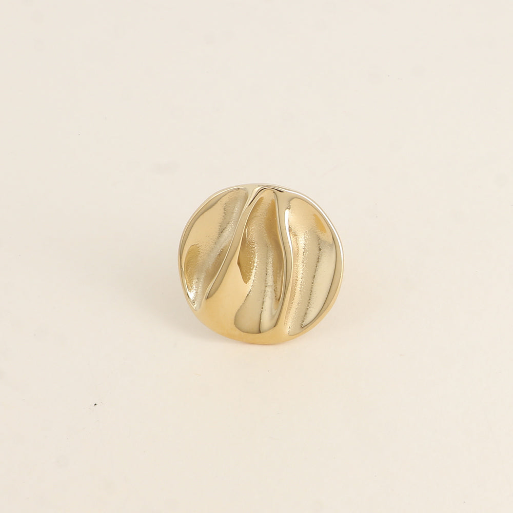 Bague - pièce ronde texturée