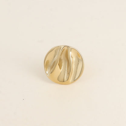 Bague - pièce ronde texturée