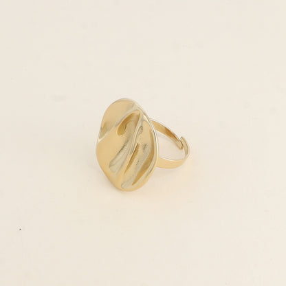 Bague - pièce ronde texturée