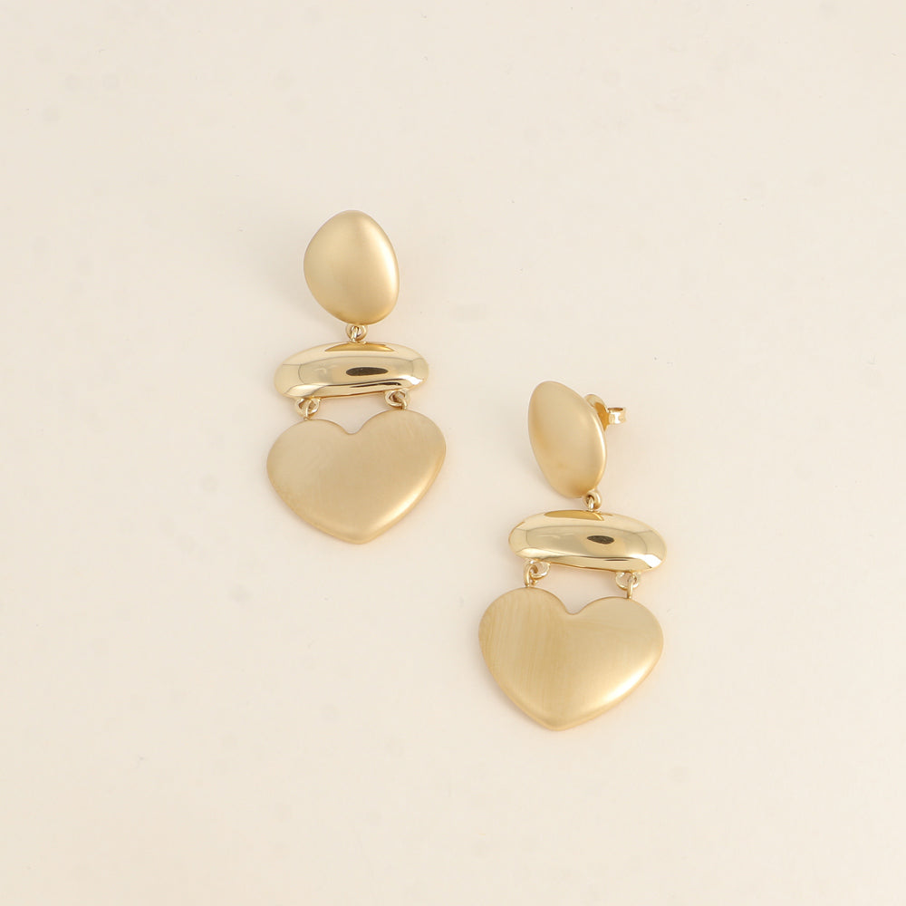 Boucles pendantes - 3 pièces mat et brillantes 25x64 mm