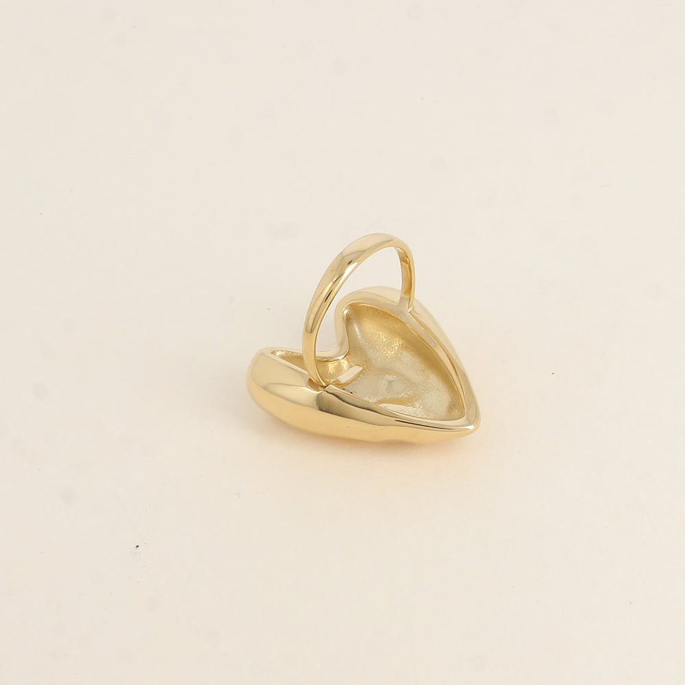 Bague - cœur martelé